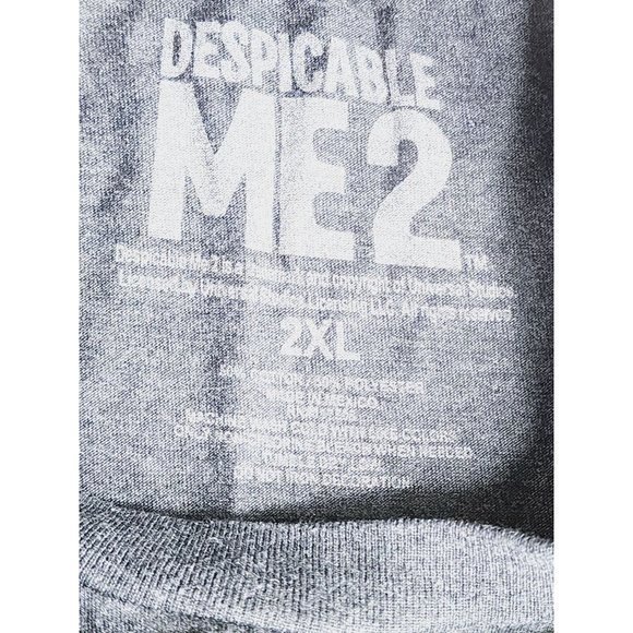 Despicable Me 2 Graphic 2XL Crew Neck Gray T-Shirt - Picture 5 of 11